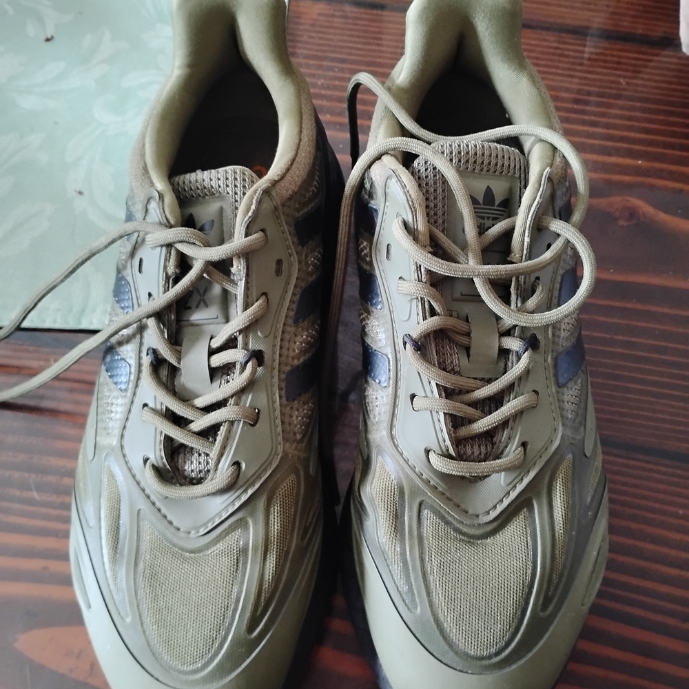 adidas Olive and Navy Sneakers